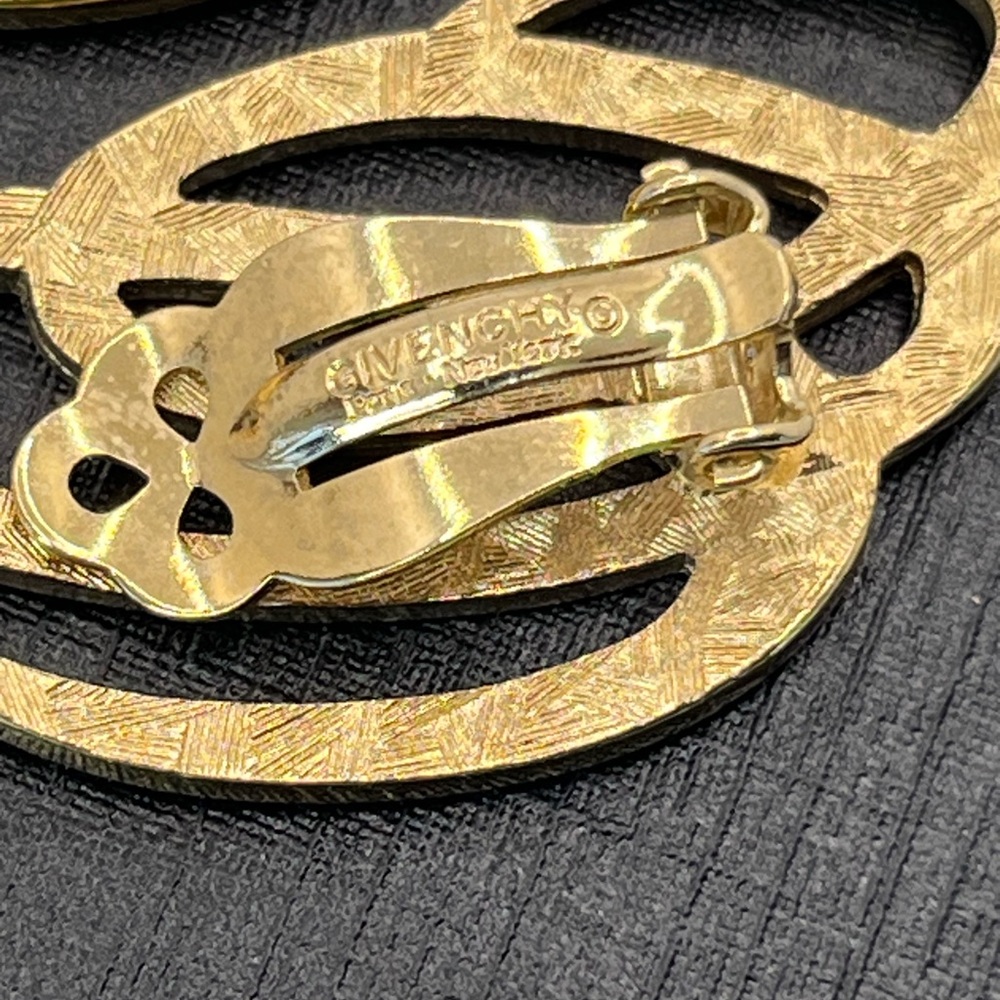 Givenchy Vintage 80’s Modernist Gold-Tone Abstract Earrings - Picture 5 of 8